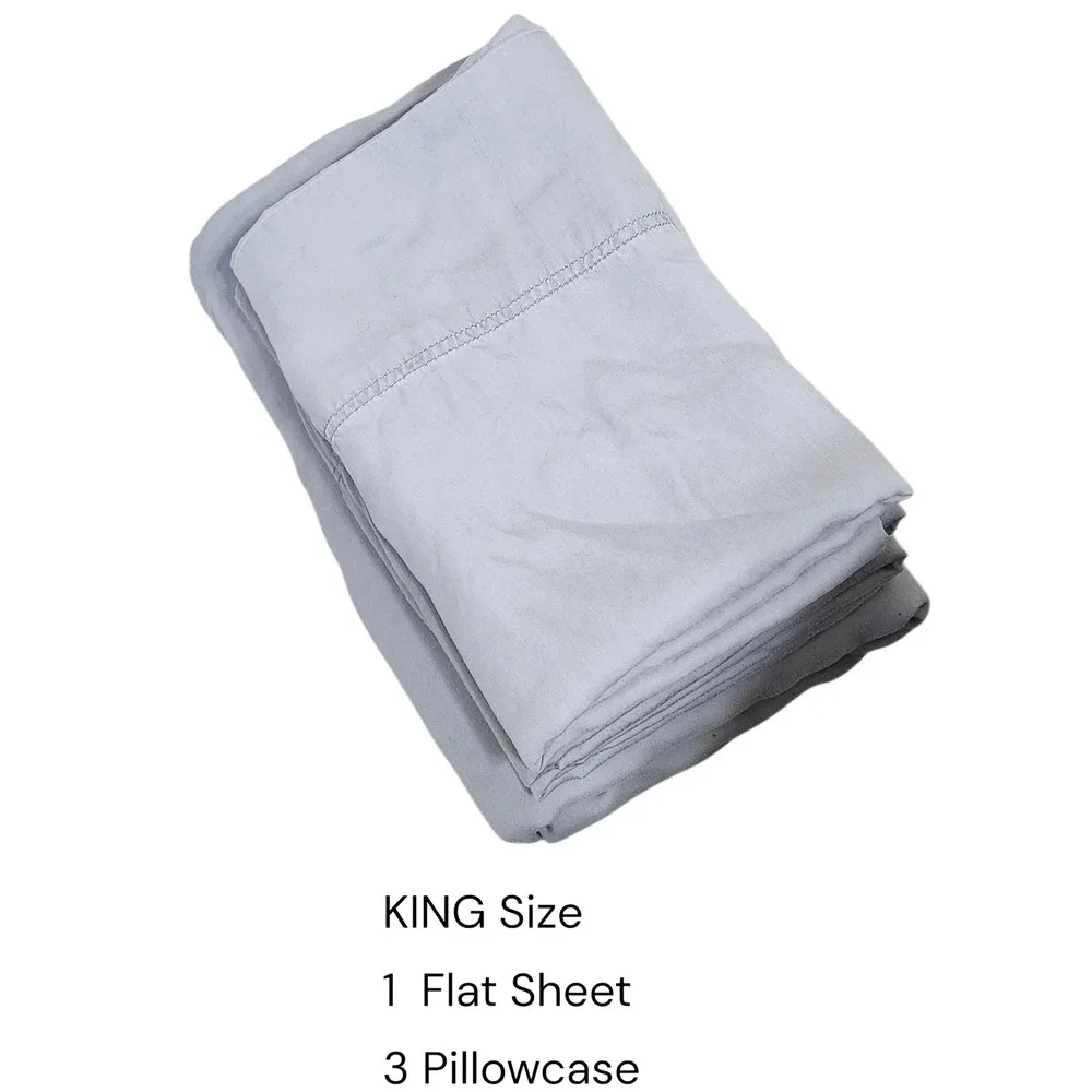 Abripedic King SZ 1Flat Sheet 3 Pillowcases Tencel Lyocell From Eucalyptus Trees